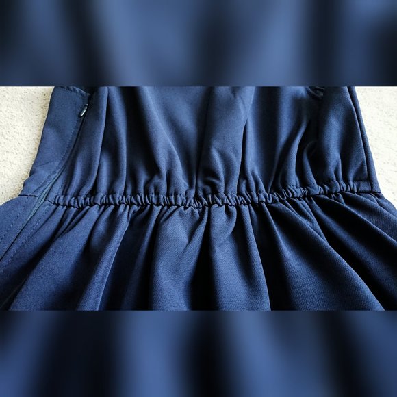 Liz Lisa - Navy Blue Crochet Detail and Lace Trim Sleeveless Dress - Picture 10 of 16